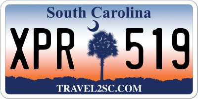 SC license plate XPR519