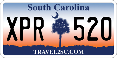 SC license plate XPR520