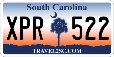 SC license plate XPR522