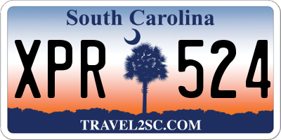 SC license plate XPR524
