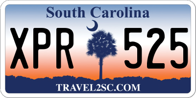 SC license plate XPR525
