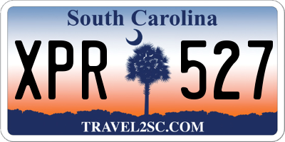 SC license plate XPR527