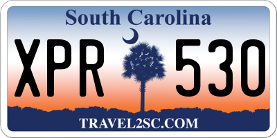 SC license plate XPR530