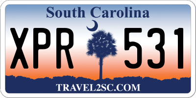 SC license plate XPR531