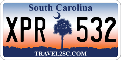 SC license plate XPR532