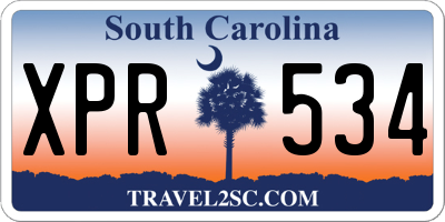 SC license plate XPR534