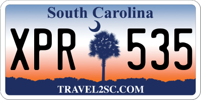 SC license plate XPR535