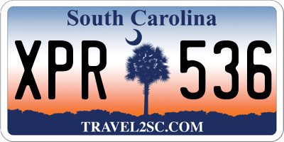 SC license plate XPR536