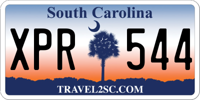 SC license plate XPR544