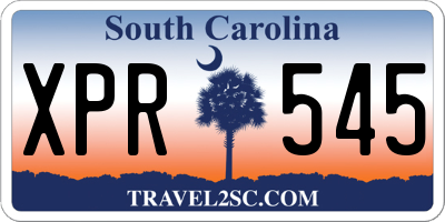 SC license plate XPR545
