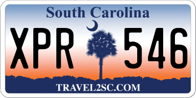 SC license plate XPR546