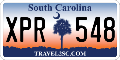 SC license plate XPR548