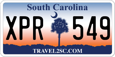 SC license plate XPR549