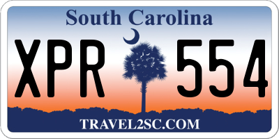 SC license plate XPR554