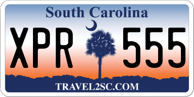 SC license plate XPR555