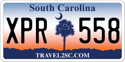 SC license plate XPR558