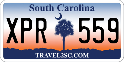 SC license plate XPR559