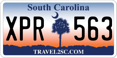 SC license plate XPR563