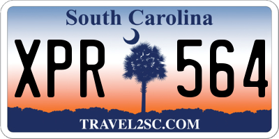 SC license plate XPR564