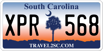SC license plate XPR568
