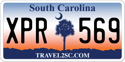 SC license plate XPR569