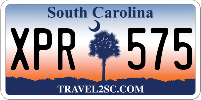 SC license plate XPR575