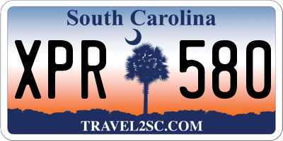 SC license plate XPR580
