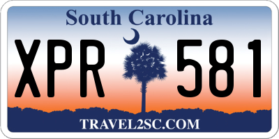 SC license plate XPR581