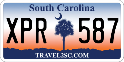 SC license plate XPR587