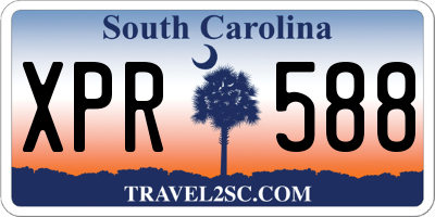 SC license plate XPR588
