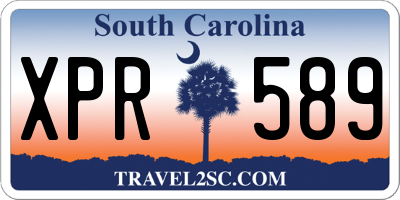 SC license plate XPR589