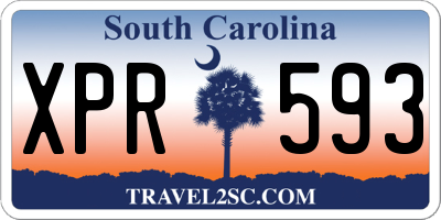 SC license plate XPR593