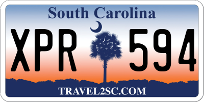 SC license plate XPR594