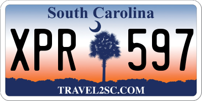 SC license plate XPR597