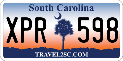 SC license plate XPR598