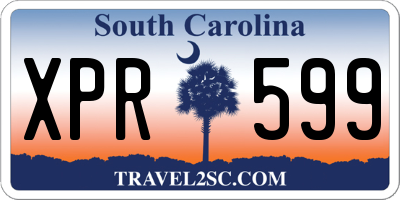 SC license plate XPR599