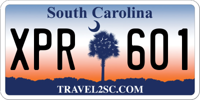 SC license plate XPR601
