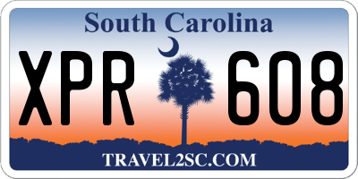 SC license plate XPR608