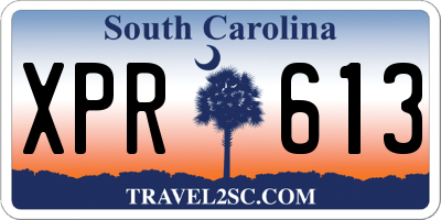 SC license plate XPR613