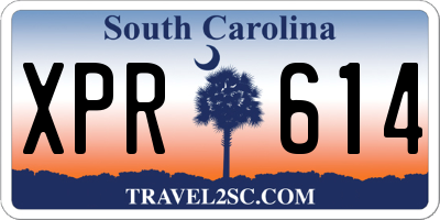 SC license plate XPR614