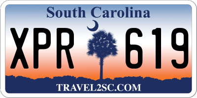 SC license plate XPR619