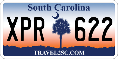 SC license plate XPR622