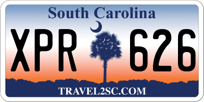 SC license plate XPR626