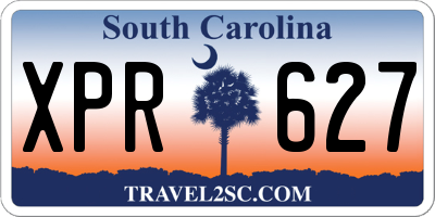 SC license plate XPR627
