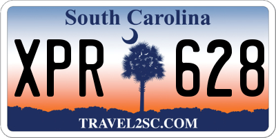 SC license plate XPR628