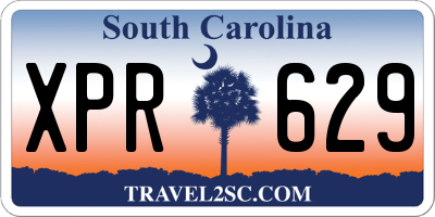 SC license plate XPR629