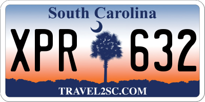 SC license plate XPR632