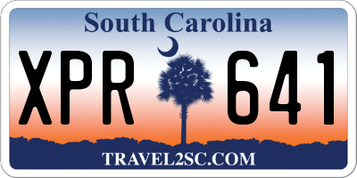 SC license plate XPR641