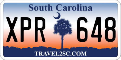 SC license plate XPR648