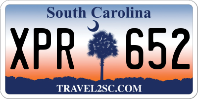 SC license plate XPR652